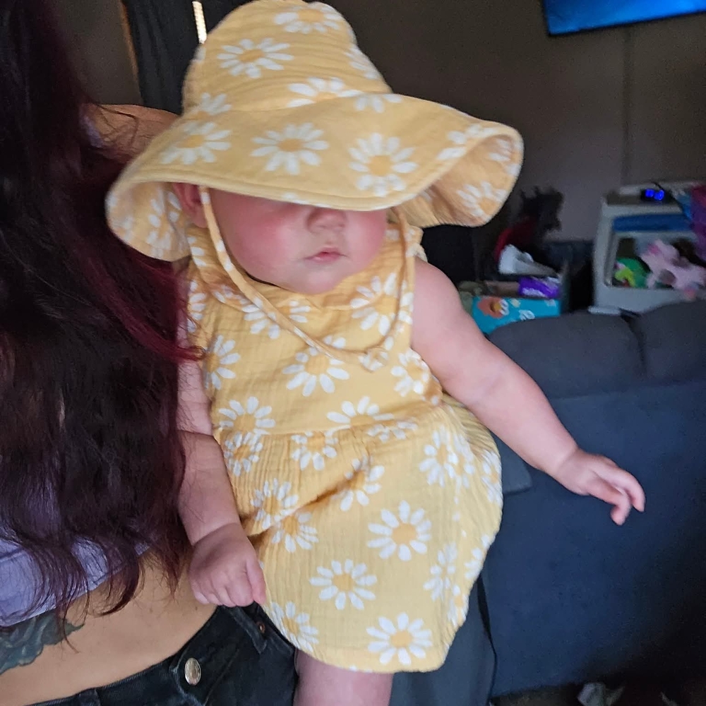 Angel Dear Yellow Daisy Hat and Dress Set